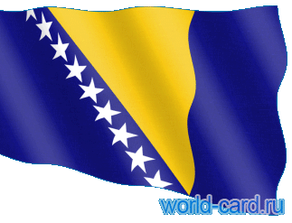 Флаг Боснии и Герцоговины анимационный gif