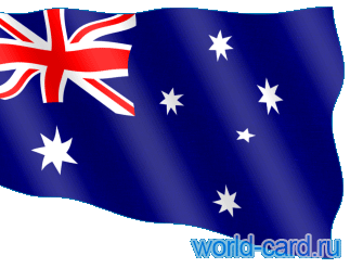 Флаг Австралии анимационный gif