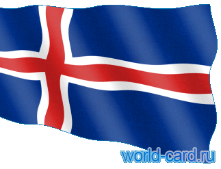 Флаг Исландии анимационный gif