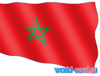 Флаг Марокко анимационный gif