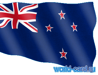 Флаг Новой Зеландии анимационный gif