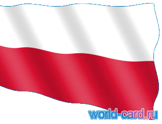 Флаг Польши анимационный gif