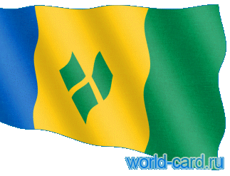 Флаг Сент-Винсент и Гренадины анимационный gif