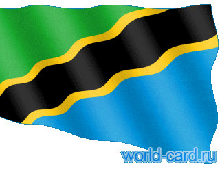 Флаг Танзании анимационный gif
