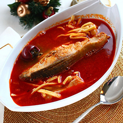 Рыбный венгерский суп Халасле
